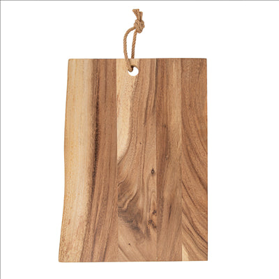 PLANCHE PRÉSENTATION RECTANGULAIRE  38x(26-30)x2 CM NATUREL BOIS (10 UNITÉS)