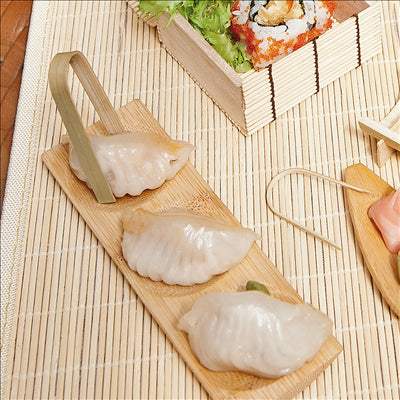 TRIPLE ASSIETTES  18x5,5x1 CM NATUREL BAMBOU (12 UNITÉS)