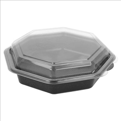 RÉCIPIENTS 680 ML 19x19x5 CM NOIR PS (300 UNITÉS)