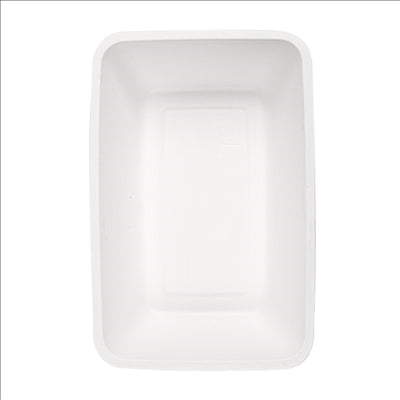 BARQUETTES 'BIONIC' 800 ML 20,3x13,6x5 CM BLANC BAGASSE (500 UNITÉS)