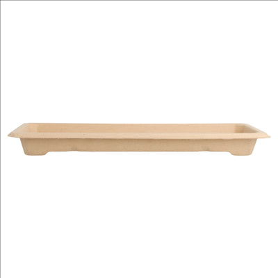 BOÎTES SUSHI 'BIONIC'  22x9x2 CM NATUREL BAGASSE (800 UNITÉS)