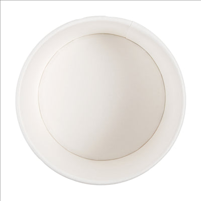 POTS À GLACES 'AMALFI' 240 ML 250 + 18 PE G/M2 Ø 9,4x5,5 CM BLANC CARTON (2000 UNITÉS)