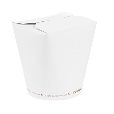 RÉCIPIENTS MULTIUSAGES 'COMPOSTABLE' 780 ML 325 G/M2 Ø9x9 CM BLANC CARTON (450 UNITÉS)