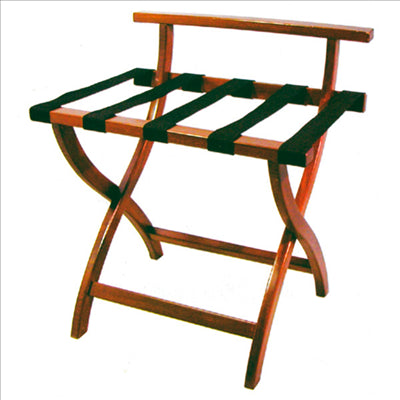 POSE VALISES PLIABLE AVEC DOSSIER 'ARROW'  60x45x67 CM NOYER BOIS (1 UNITÉ)