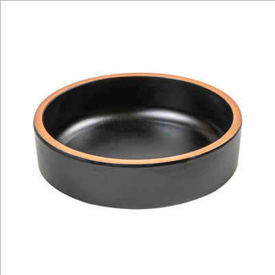 ASSIETTES CREUSES 'ASAMI WARE' 260 ML Ø11,7x3,6 CM NOIR MÉLAMINE (12 UNITÉS)