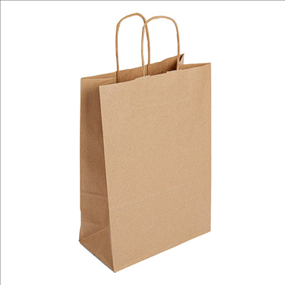 SACS SOS AVEC ANSES  80 G/M2 22+12x27 CM NATUREL KRAFT (250 UNITÉS)