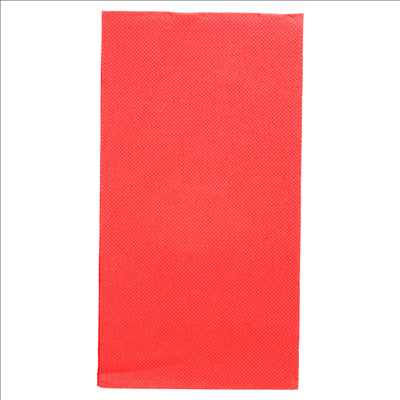 SERVIETTES ECOLABEL P. 1/8 'DOUBLE POINT' 18 G/M2 40x40 CM ROUGE OUATE (1200 UNITÉS)