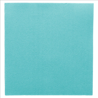 SERVIETTES ECOLABEL 'DOUBLE POINT' 18 G/M2 33x33 CM BLEU TURQUOISE OUATE (1200 UNITÉS)