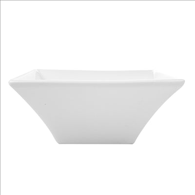 BOLS CARRÉS 500 ML 14,9x5,5 CM BLANC PORCELAINE (6 UNITÉS)