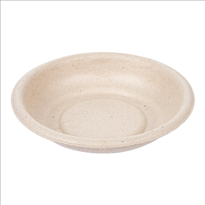 MINI BOLS 'BIONIC'  Ø 7,7x1,5 CM NATUREL BAGASSE (2000 UNITÉS)