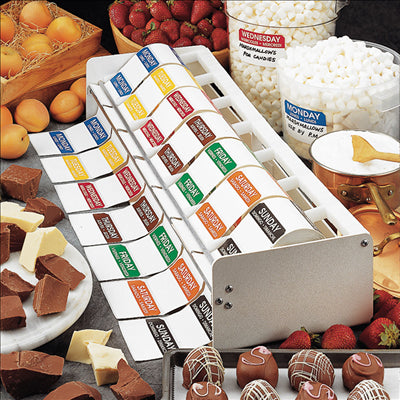 DISTRIBUTEUR POUR ÉTIQUETTES 7,5x5 CM  68,75x20x7,6 CM BLANC ABS (1 UNITÉ)