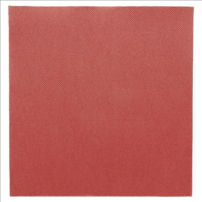 SERVIETTES ECOLABEL 'DOUBLE POINT' 18 G/M2 39x39 CM BORDEAUX OUATE (1200 UNITÉS)