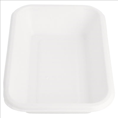 PLATEAUX 'BIONIC' 425 ML 18x12x3,5 CM BLANC BAGASSE (600 UNITÉS)