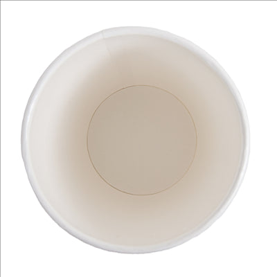 GOBELETS BOISSONS FROIDES ET CHAUDES 1 PAROI 'COMPOSTABLE' 480 ML - 16 oz 300 G/M2 Ø9/6x13,2 CM BLANC CARTON (1000 UNITÉS)