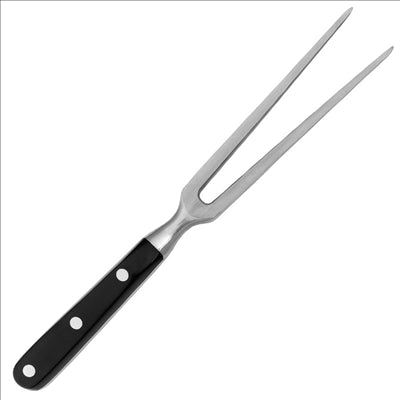 FOURCHETTE À VIANDE, MANCHE ABS  15,5 CM ARGENTE INOX (1 UNITÉ)