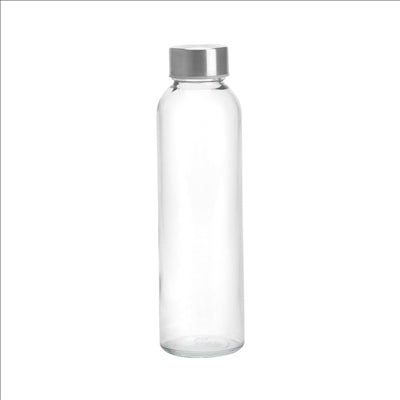 BOUTEILLE + BOUCHON ACIER 'WAKI GLASS' 500 ML Ø 6,5x21,7 CM TRANSPARENT VERRE (24 UNITÉS)