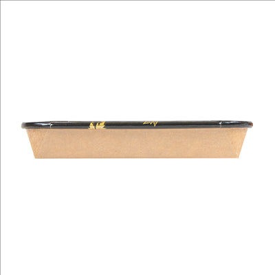 RÉCIPIENTS POUR "SUSHI"  20PE + 280 +16PE G/M2 16x9,1x2,4 CM NOIR KRAFT (800 UNITÉS)