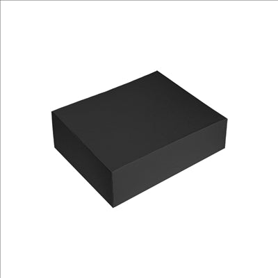 BOÎTES CATERING, PLATE 'THEPACK' 250 G/M2 21x21x5 CM NOIR CARTON ONDULÉ NANO-MICRO (100 UNITÉS)