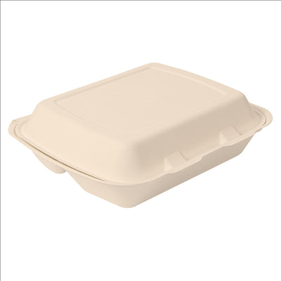 COQUILLES 3 COMPART. 'BIONIC' 950 ML 23x18x7,3 CM NATUREL BAGASSE (200 UNITÉS)