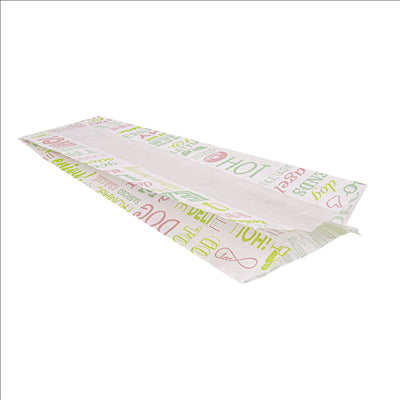 SACHETS BAGUETTE ROND AVEC FENÊTRE ECO 'PAROLE' 32 G/M2 9+6x35 CM BLANC PARCH.INGRAISSABLE (250 UNITÉS)