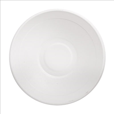 BOLS 'BIONIC' 700 ML Ø 19,6x4,8 CM BLANC BAGASSE (400 UNITÉS)