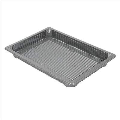 RÉCIPIENTS POUR "SUSHI" 307 ML 18,5x12,9x2 CM ARGENTE RPET (352 UNITÉS)