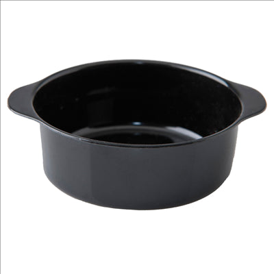 MISE EN BOUCHE RÉUTILISABLES "CYLINDRE OREILLES" 52 ML 7,6x6,5x2,4 ML NOIR PS (200 UNITÉS)