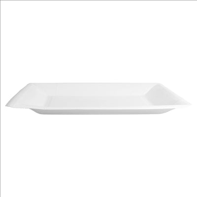 ASSIETTES CARRÉES  220 G/M2 18x18 CM BLANC CARTON (400 UNITÉS)