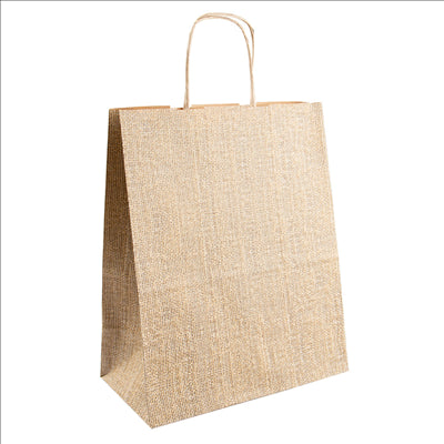 SACS SOS AVEC ANSES 'ARPILLERA' 80 G/M2 26+14x32 CM NATUREL KRAFT (250 UNITÉS)