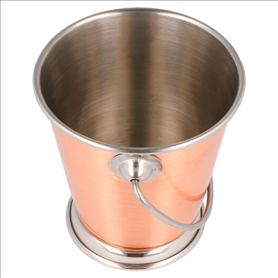 MINI SEAUX 'ARTINOX'  Ø 9x9 CM CUIVRE INOX (12 UNITÉS)
