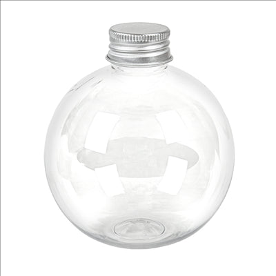FLACONS SPHÉRIQUES AVEC BOUCHON EN ALUMINIUM 350 ML Ø9x10,1 CM TRANSPARENT PET (150 UNITÉS)