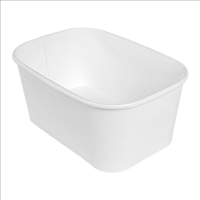 RÉCIPIENTS RECTANGULAIRES 1000 ML 320 + 30 PE G/M2 17,3x12,3x7,5 CM BLANC KRAFT (300 UNITÉS)