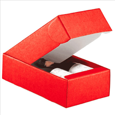 30 U. COFFRETS 2 BOUTEILLES  34x18,5x9 CM ROUGE CARTON (30 UNITÉS)