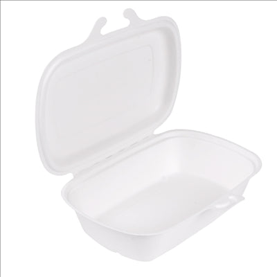 COQUILLES 'BIONIC' 900 ML 22,4x14x6 CM BLANC BAGASSE (400 UNITÉS)