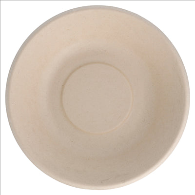 ASSIETTES CREUSES 'BIONIC' 680 ML Ø 19x4 CM NATUREL BAGASSE (1000 UNITÉS)