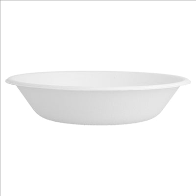 ASSIETTES CREUSES 'BIONIC' 460 ML Ø 16x3,6 CM BLANC BAGASSE (1000 UNITÉS)