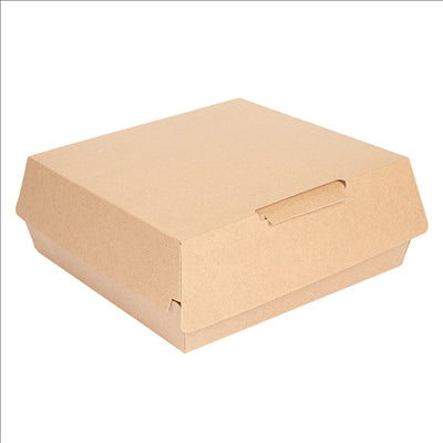 BOÎTES "LARGE LUNCH BOX" 'THEPACK' 250 G/M2 23,5x24x8,7 CM NATUREL CARTON ONDULÉ NANO-MICRO (150 UNITÉS)