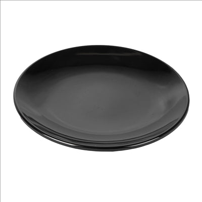 ASSIETTES 'ASAMI WARE'  Ø 23 CM NOIR MÉLAMINE (12 UNITÉS)