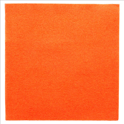 SERVIETTES ECOLABEL 'DOUBLE POINT' 18 G/M2 33x33 CM ORANGE OUATE (1200 UNITÉS)