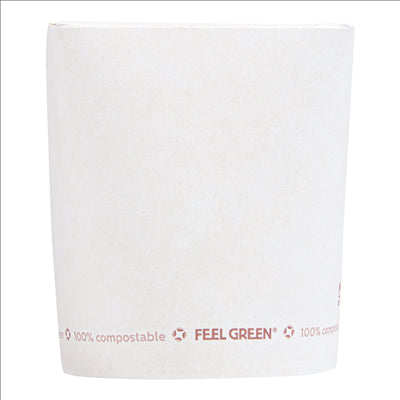 RÉCIPIENTS MULTIUSAGES 'COMPOSTABLE' 480 ML 325 G/M2 Ø8x9 CM BLANC CARTON (600 UNITÉS)