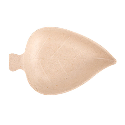 RÉCIPIENT FEUILLE 'BIONIC'  9x6x1,2 CM NATUREL BAGASSE (1000 UNITÉS)