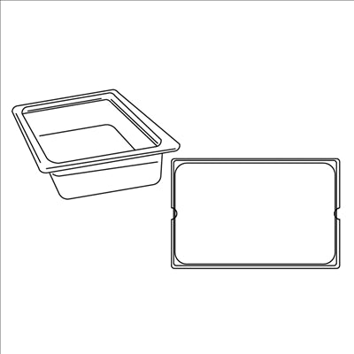 BAC GASTRONOME 1/1 7,7 L 53x32,5x6 CM ARGENTE INOX (1 UNITÉ)