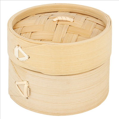 RÉCIPIENTS MINI DIM-SUM  Ø 8x6 CM NATUREL BAMBOU (10 UNITÉS)