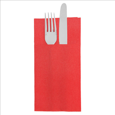 SERVIETTES KANGOUROU 'ECOLABEL - DOUBLE POINT' 18 G/M2 39x40 CM ROUGE OUATE (1400 UNITÉS)