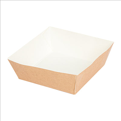 DELI-BARQUETTES  210 + 15 PE G/M2 7x7x3 CM MARRON CARTON (1000 UNITÉS)