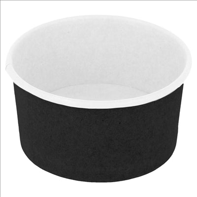 POTS À GLACES 90 ML 210 + 18PE G/M2 Ø 7,2x4 CM NOIR CARTON (2000 UNITÉS)