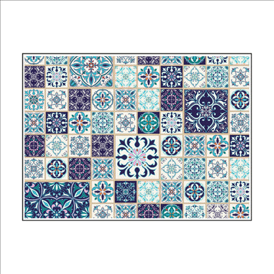 SETS DE TABLE OFFSET 'AZULEJOS' 70 G/M2 31x43 CM QUADRICHROMIE PAPIER (2000 UNITÉS)