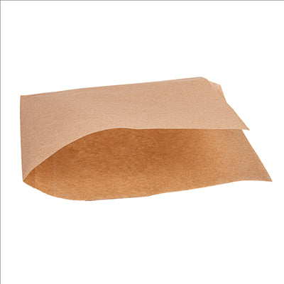 PAPIER INGRAISSABLES OUVERT 2 CÔTÉS FAST FOOD  34 G/M2 13x14 CM NATUREL PARCH.INGRAISSABLE (1000 UNITÉS)