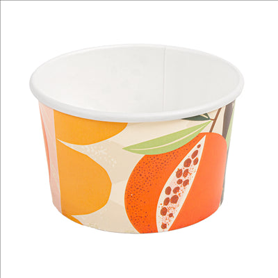 POTS À GLACES 'AMALFI' 240 ML 250 + 18 PE G/M2 Ø 9,4x5,5 CM BLANC CARTON (2000 UNITÉS)