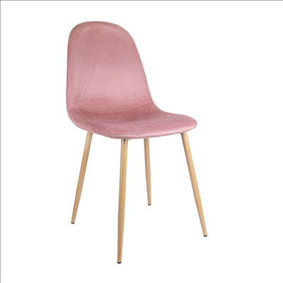 CHAISE 'SUPRA-TEK'  54x45x87 CM MAUVE VELOURS (4 UNITÉS)